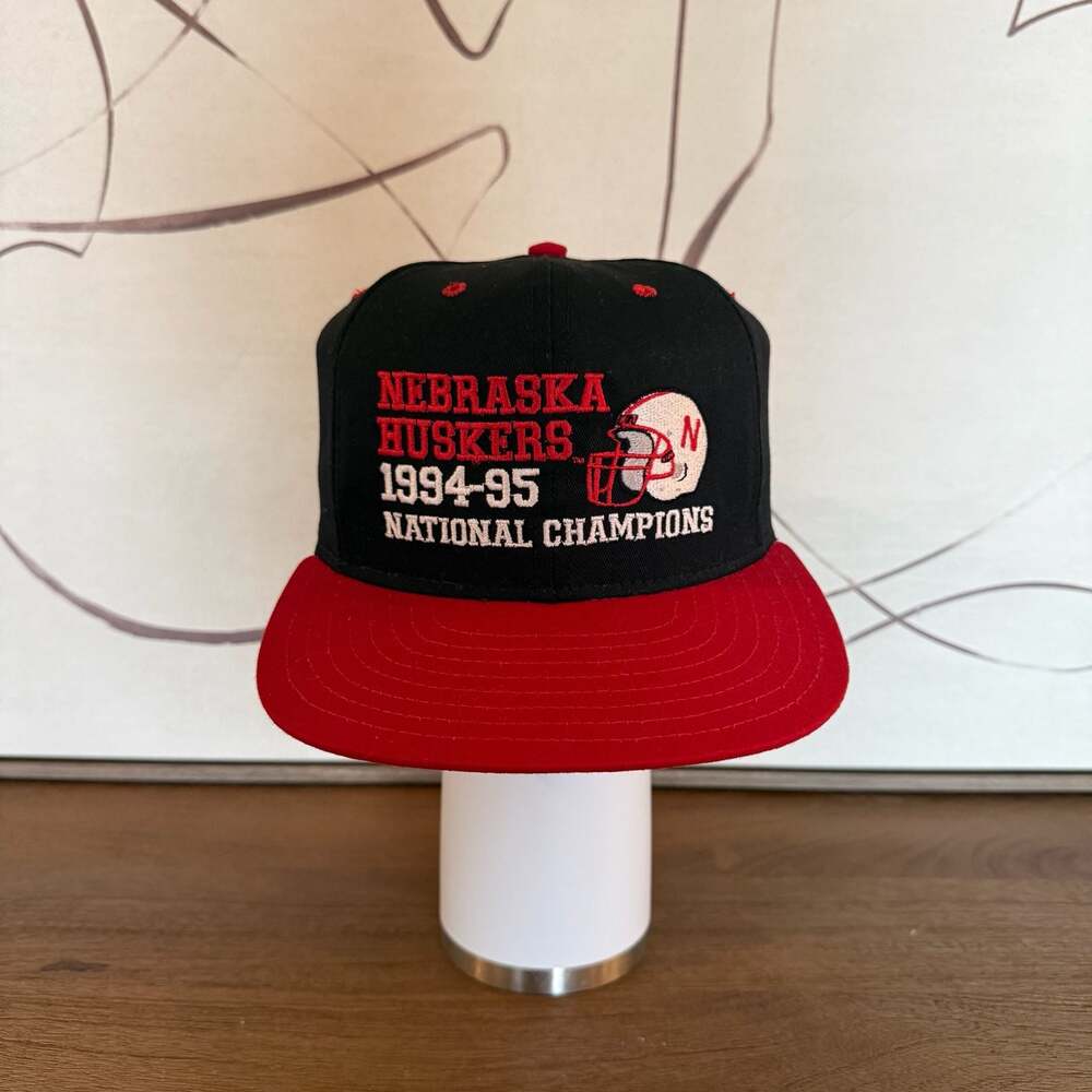 Vintage 1994-95 Nebraska Huskers National Champions Embroidered Adjustable Strap